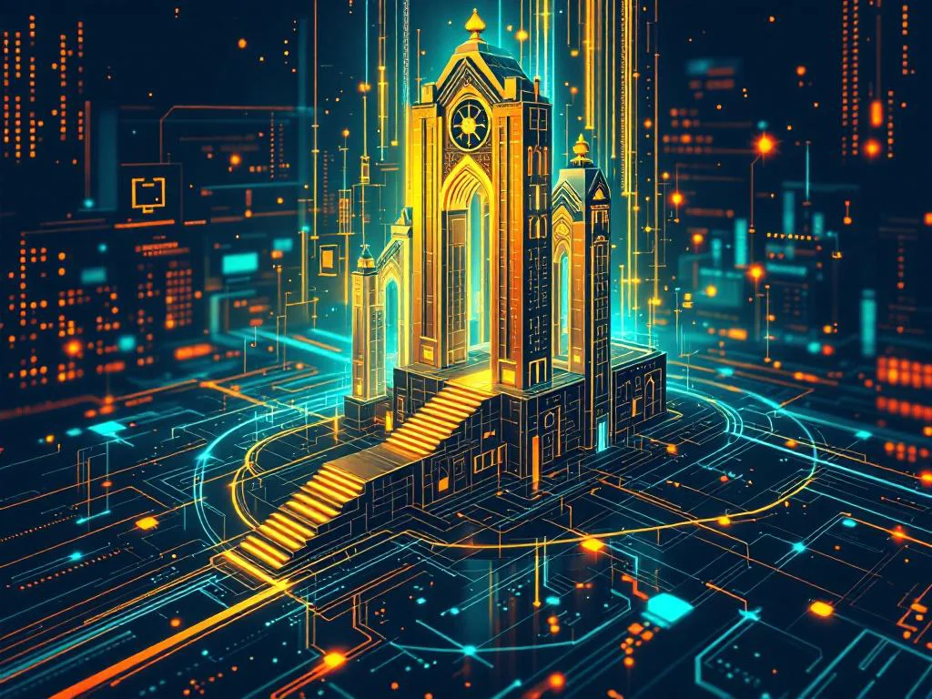 Концептуальная иллюстрация архитектуры масштабируемого B2B-приложения, построенной на шаблонах проектирования Python.